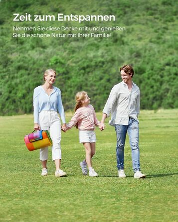 Плед для пікніка SONGMICS 195x150 см, водонепроникний, складаний, в клітку - для парку, саду, пляжу