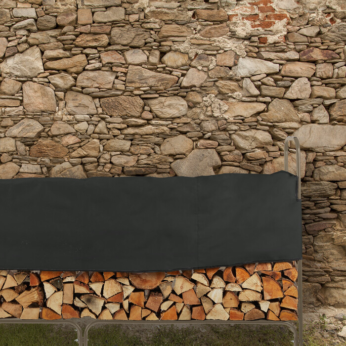 Relaxdays Log Rack with Cover
