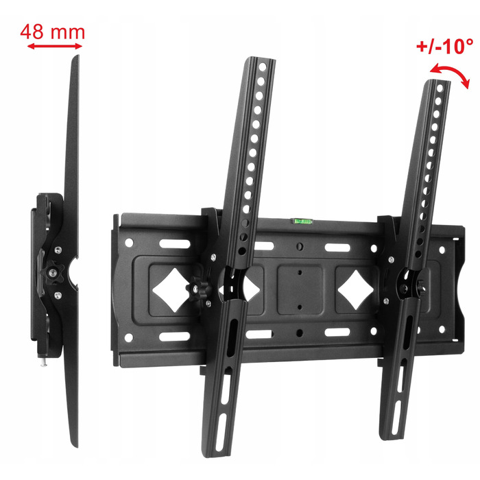 Кронштейн для телевізора 25-80 дюймів, до 80 кг, регульований навіс для ТВ