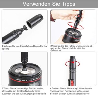 Набір для чищення камери та оптики: 18 шт. (ракетний продув, Lenspen, щітка, серветка)