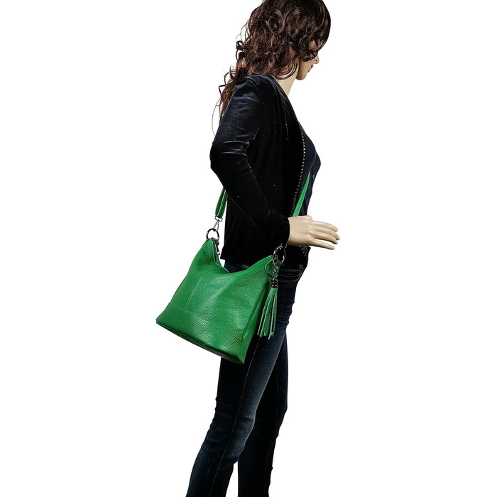 Сумка жіноча AmbraModa GLX09 з натуральної шкіри оранжевого кольору через плече