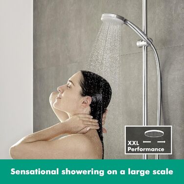 Душова лійка Hansgrohe Croma 100, ручна лійка, хром, діаметр 100 мм, антиналіт, 1 струмінь