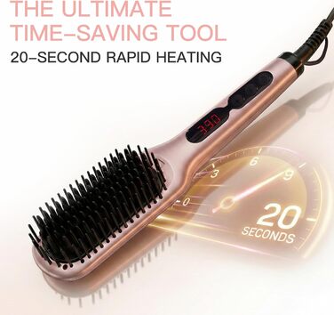 Випрямляч для волосся Megawise Pro Keramik-Ionen з швидким нагрівом, автоматичним вимкненням та захистом від опіків (Roségold)