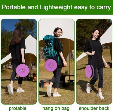 Складаний стілець Upgrade XXL з подушкою, 1000 фунтів, для дорослих, кемпінгу, подорожей (фіолетовий)