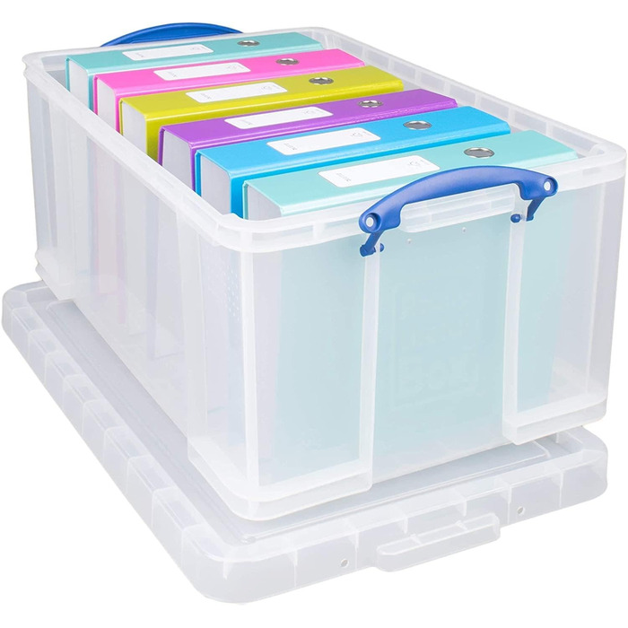 Really Useful Box 2-Pack, 64 Liter, for organizing and storage, 710 x 440 x 310 mm, transparent