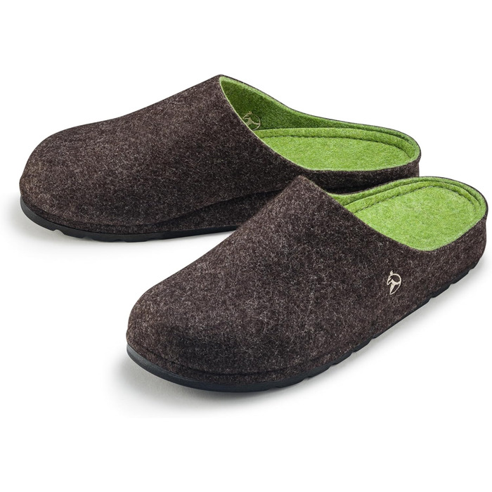 Чоловічі фетрові домашні тапочки ESTRO - теплі зимові тапочки з гумовою підошвою, розмір 41 EU, коричневого кольору