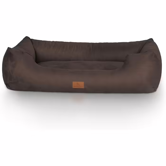 Knuffelwuff Dog Bed Dreamline in Velour XXL 120 x 85cm - Removable Cover - Easy to Clean - for Large, Medium and Small Dogs (Brown, L 155 x W 105 x H 30 cm)