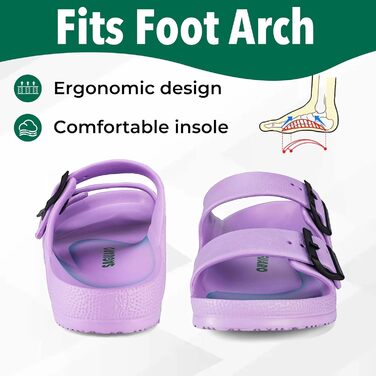 Шльопанці SAGUARO Unisex (36-48 EU) фіолетові - легкі та еластичні домашні капці