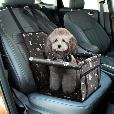 Автомобільний крісло-переноска для собак та котів Nobleza, 40x34x25 см, чорний