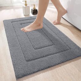 Килимок для ванної кімнати DEXI, неслизький, м'який, водопоглинаючий, 40 x 60 см, сірий