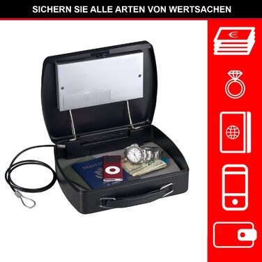 MASTER LOCK Portable Safe with Combination Lock and Cable - P008EML - Secure Storage for Electronics, Documents, Cash & More