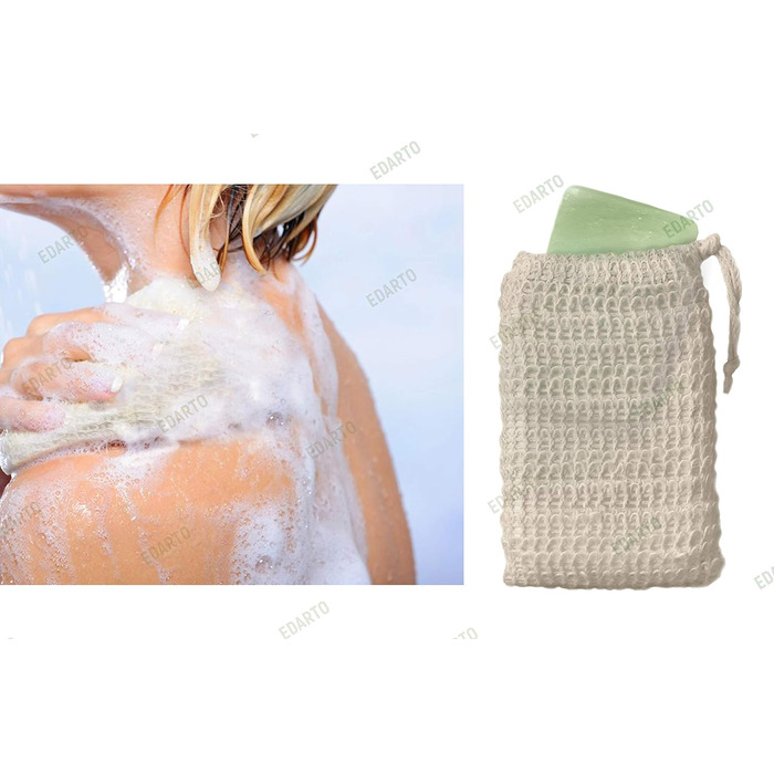 Набір для миття рук: мильниця з бамбука та кукурудзяного крохмалю + 2 мішечки для мила