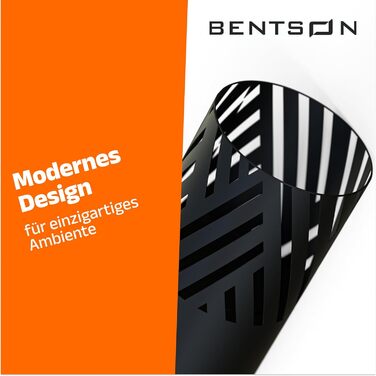 BENTSON Lantern Post Set of 2 | Decorative Post for the Garden in Rust Industrial Design | Lantern for Outdoors and Indoors | Includes Candles | Oriental | 95cm + 75cm (Anthracite (Stripes))