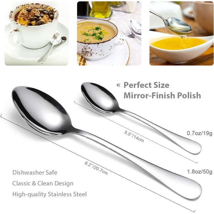 Набір столових приборів Ben & Bel на 6 осіб (24 шт.) з нержавіючої сталі: ножі, виделки, ложки. Подарункова коробка, легкий догляд, підходить для миття в посудомийній машині.