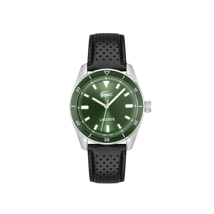 Годинник чоловічий Lacoste Boston з кварцовим механізмом, сталевий/шкіряний браслет (Зелений)