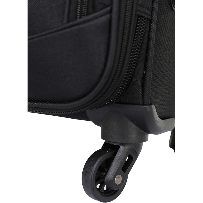 Чемодан тканинний BEIBYE, чорний, XL (74 см) з кодовим замком та додатковою кишенею