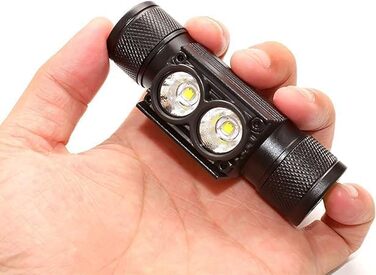 Світлодіодний налобний ліхтар з червоним світлом, D25LR, надяскравий, USB-C, 90° поворот, високий CRI, біле та 660 нм червоне світло для бігу, кемпінгу