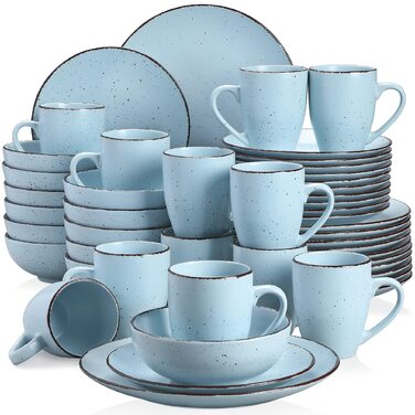 Набір посуду Steingut vancasso MODA, 48 предметів, блакитний, вінтажний стиль