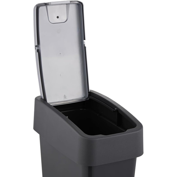 Преміум відро для сміття Keeeper з кришкою-відкидним механізмом, Soft Touch, Magne, графіт-сірий (10 л, Graphit 2)