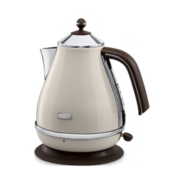 Електричний чайник De'Longhi KBOV 2001.BG, 2000 Вт, 1,7 л, бежевий/коричневий