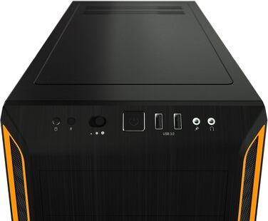 Корпус для ПК be quiet! Pure Base 600 Window Orange, 2 вентилятори Pure Wings 2, підтримка радіаторів до 360мм, загартоване скло