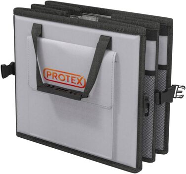 PROTEX Trunk Organizer [2024 Test Winner] 70 L Cooler Bag - Foldable Trunk Bag with Lid - XXL Trunk Box with Insulation (Heat & Cold) - Practical & Waterproof (gray)
