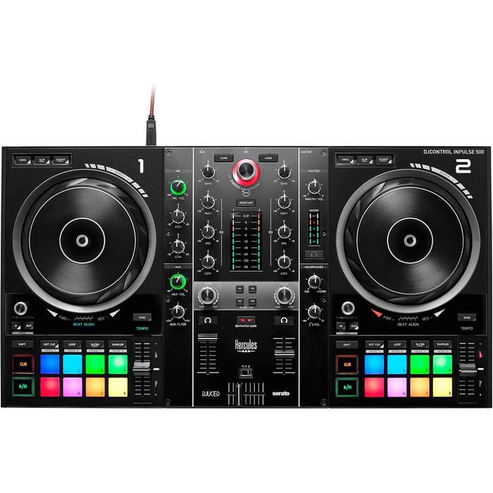 DJ контролер Hercules DJControl Inpulse 500 - 2-Deck USB контролер для Serato DJ Lite та DJUCED
