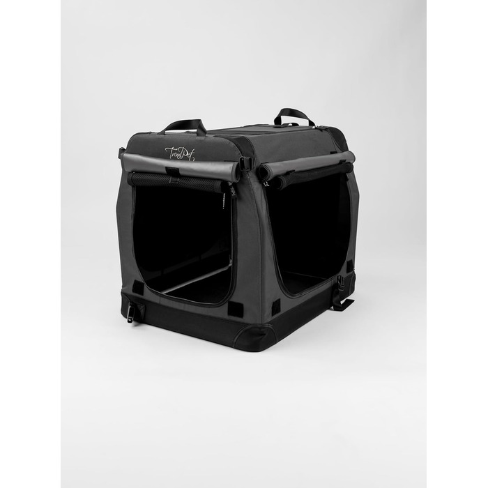 TrendPet TPX-Pro: Легка складана переноска для собак з алюмінієвим каркасом (90x65x70 см, сіра)