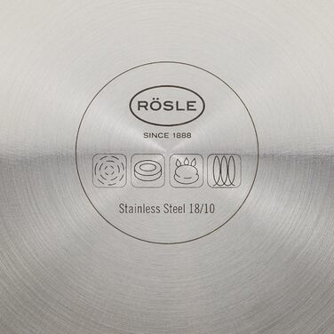 Сковорода RÖSLE ELEGANCE ProPlex, 24 см, нержавіюча сталь 18/10, індукційна, для плити, з антипригарним покриттям