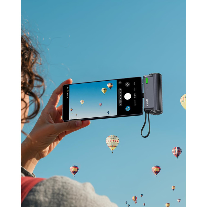 Power Bank SHARGE Flow Mini 2 22.5W: Компактний акумулятор з інтегрованим кабелем для iPhone та Galaxy, USB-C та Lightning