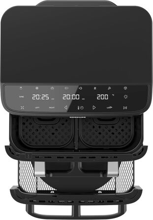 Фритюрниця Cecotec Cecofry DuoLevel 10000: 10 л, 2 контейнери, вертикальний дизайн, сенсорний екран, нержавіюча сталь