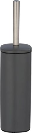 Набір для туалету WENKO Alassio: щітка для унітазу з висувним тримачем, змінна головка 8,5 см, чорний метал, 9,3 x 39,2 x 9,3 см, матовий сірий