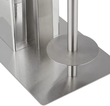 Набір для ванної кімнати Relaxdays з тримачем для туалетного паперу, щіткою для унітазу та підставкою, з полицею, 69x25x18 см, сріблястий