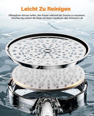 Cobbe Shower Head with Filter, High-Pressure Handheld Shower with Hose, 6 Spray Patterns Water-Saving Shower Head with 20-Layer Filtration, Shower for Hard Water, Residual Chlorine, Bacteria, Heavy Metals