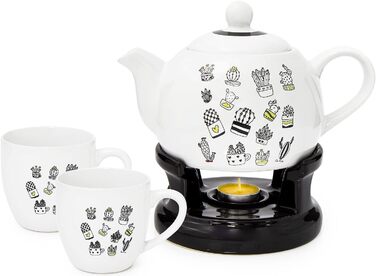 Teapot Stove Set + Teacups - Exceptionally simple modern design - New (Model: 1)