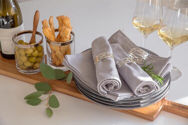 EDZARD Napkin Ring Vita, silver-plated, tarnish-resistant, length 5 cm, set of 4