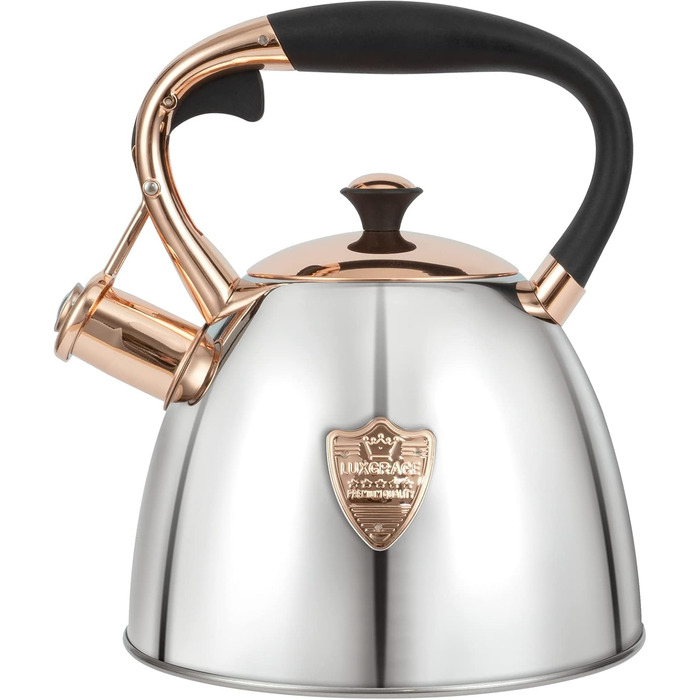 Чайник-свисток з нержавіючої сталі, 2.8 л, срібний, Silber-go