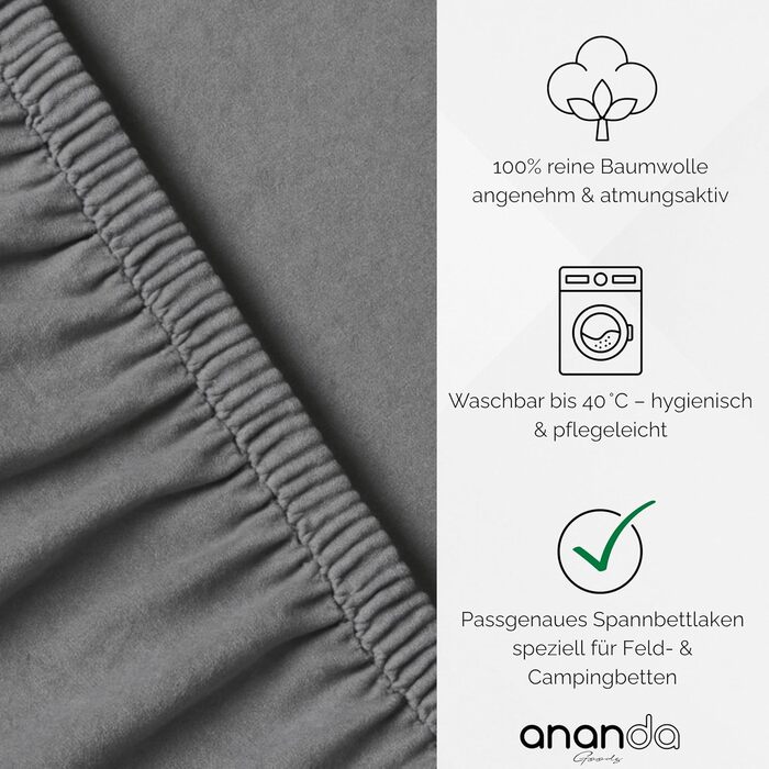 Розкладне ліжко Ananda Goods: туристичне, для гостей, кемпінгове з бавовняно-льоновій матраці та постільною білизною