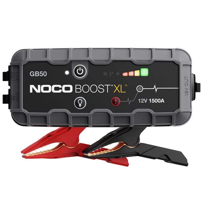 Портативний пусковий пристрій NOCO Boost GB50: 1500A UltraSafe Powerbank - 12V літієвий стартер з кабелями для бензинових двигунів до 7.0L та дизельних до 4.5L