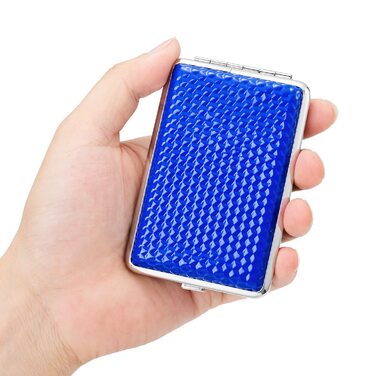 Чохол для сигарет з PU шкіри на 14 сигарет - чорний, срібний, червоний, синій (з подарунковою коробкою)