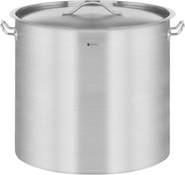 Royal Catering Induction Stockpot 48 L Ø 40 cm with Lid, Stainless Steel Pot, Induction Cooktop Pot, Stainless Steel Pot
