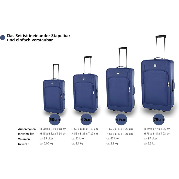 Чемодан на колесах SIGN Lila 61 см - середній, ручна поклажа