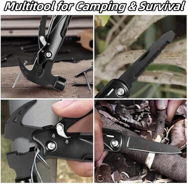 Багатофункціональний молоток-інструмент 12 в 1 для чоловіків, подарунок тато, чоловік, кемпінг, туризм, надзвичайні ситуації