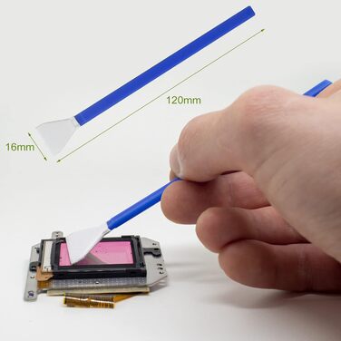 Набір для чищення камери 14-в-1: об'єктиви, фільтри, мобільні телефони. Включає стилус, щітку, повітряний дмухач, серветку.