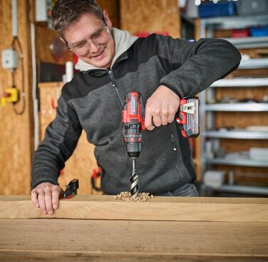 Акумуляторний ударний дриль-шуруповерт Einhell TE-CD 18/44 Li-i (1x2,5Ah) Power X-Change (18 В, 44 Нм, ударна функція, патрон 13 мм, 2 швидкості, з акумулятором 2,5 Ah та зарядним пристроєм)