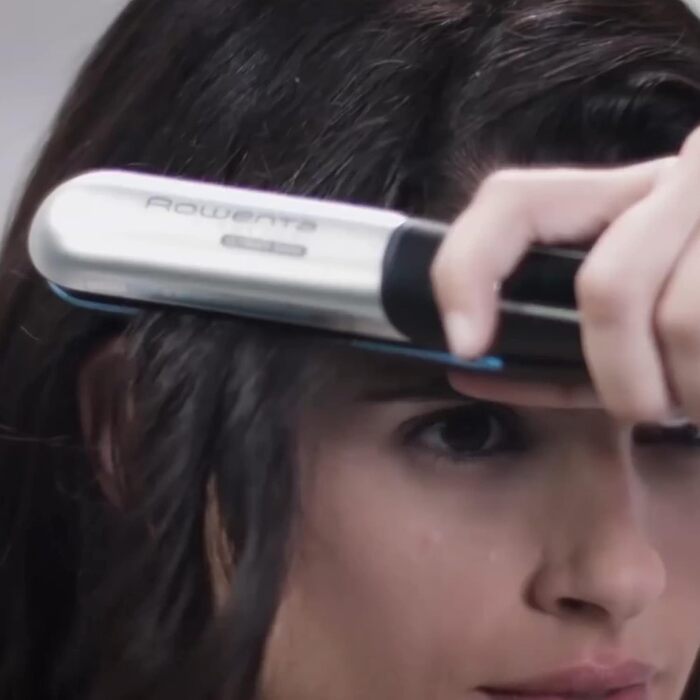 Випрямляч для волосся Rowenta SF6220 Liss & Curl Ultimate Shine: випрямлення та локони, LED, чорний/срібний