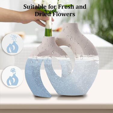 Керамічна ваза для квітів: стильна ваза в скандинавському стилі для дому, декор для вітальні та спальні