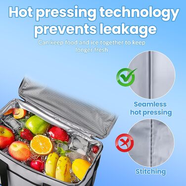 Термосумка для пікніків та відпочинку на природі 35L сірого кольору