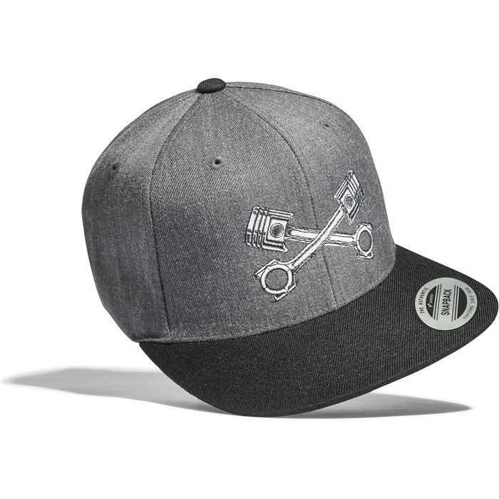 Кепка Baddery Tuner Cap Flexfit Snapback Kolben - стильна кепка для чоловіків та жінок, універсальний розмір, сірий колір