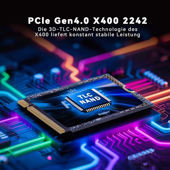 KingSpec ONEBOOM X400 SSD NVMe PCIe Gen4x4: Ігровий SSD для PS5, PC, Laptop (2TB)